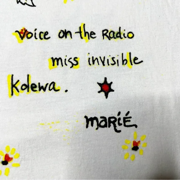 NWOT Marie Digby Fairy Quote Graphic {Royal Apparel} T-Shirt Cream Women’s Sz L - Picture 6 of 8